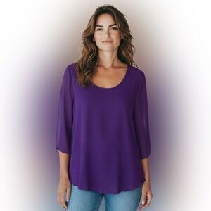 Adele & May Women's Purple Blouse